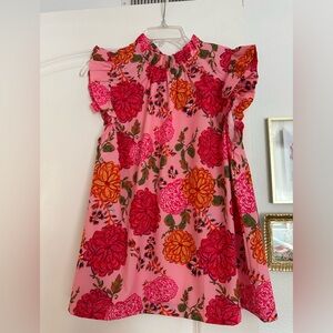 Umgee Pink and Red Floral Ruffle Sleeve Top